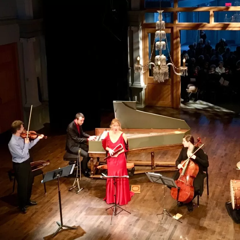 Avec Jean-Willy Kunz au clavecin, Alex Kehler au violon et Élizabeth Giroux au violoncelle